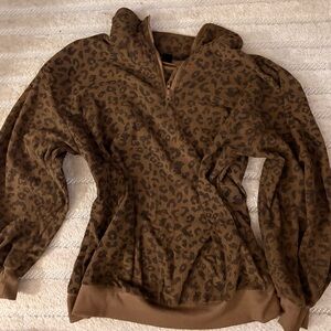 SHEIN Brown Leopard Print Jacket